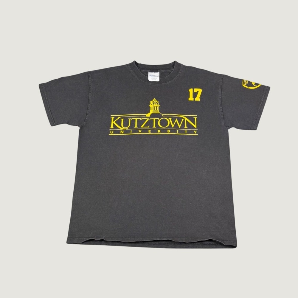 Port and Company Kutztown University Graphic Tee Black Yellow Mens Medium 17